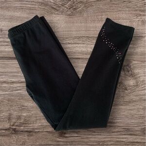Children's Place 1989 Black Leggings Rhinestones Lightweight Girls L 10-12